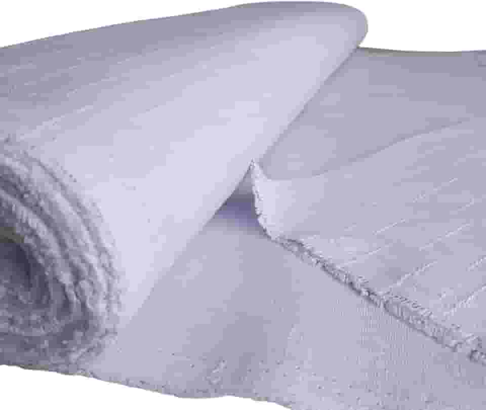 Tecido Alvejado Pano De Prato, Rolo 10 Metros 70cm de Largura 10 Metros de comprimento 11 Trama - Cor Branco Trabalhado