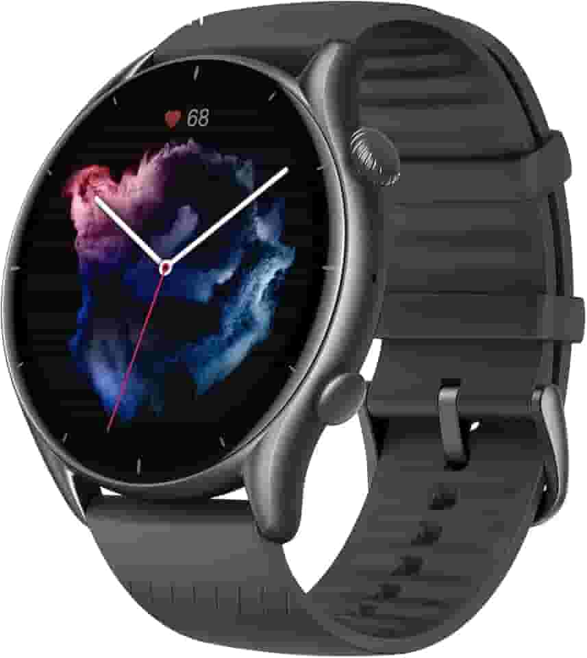 Novo amazfit gtr 3 GTR-3 gtr3 smartwatch 1.39 "amoled display alexa built-in gps monitoramento de saúde relógio inteligente para android ios (Black)