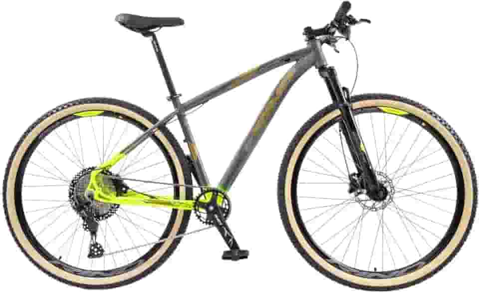 Mountain Bike 12v - Rino Escape 1x12 - Hidraulico - K7 11/50 (GRAFITE/AMARELO, 19)