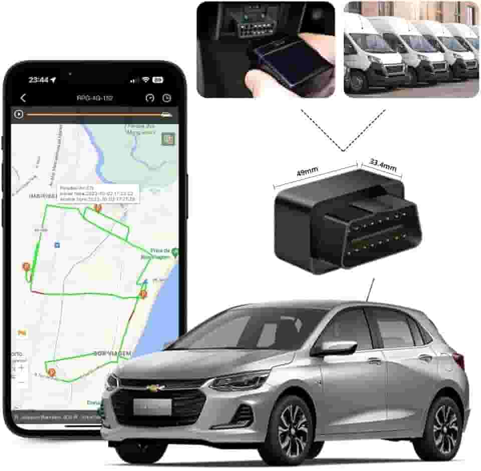 BrasilSAT - Rastreador Veicular Para Carros Com Chip M2m E Aplicativo Em Tempo Real Com Instalação Rapida, Instale Voce mesmo!