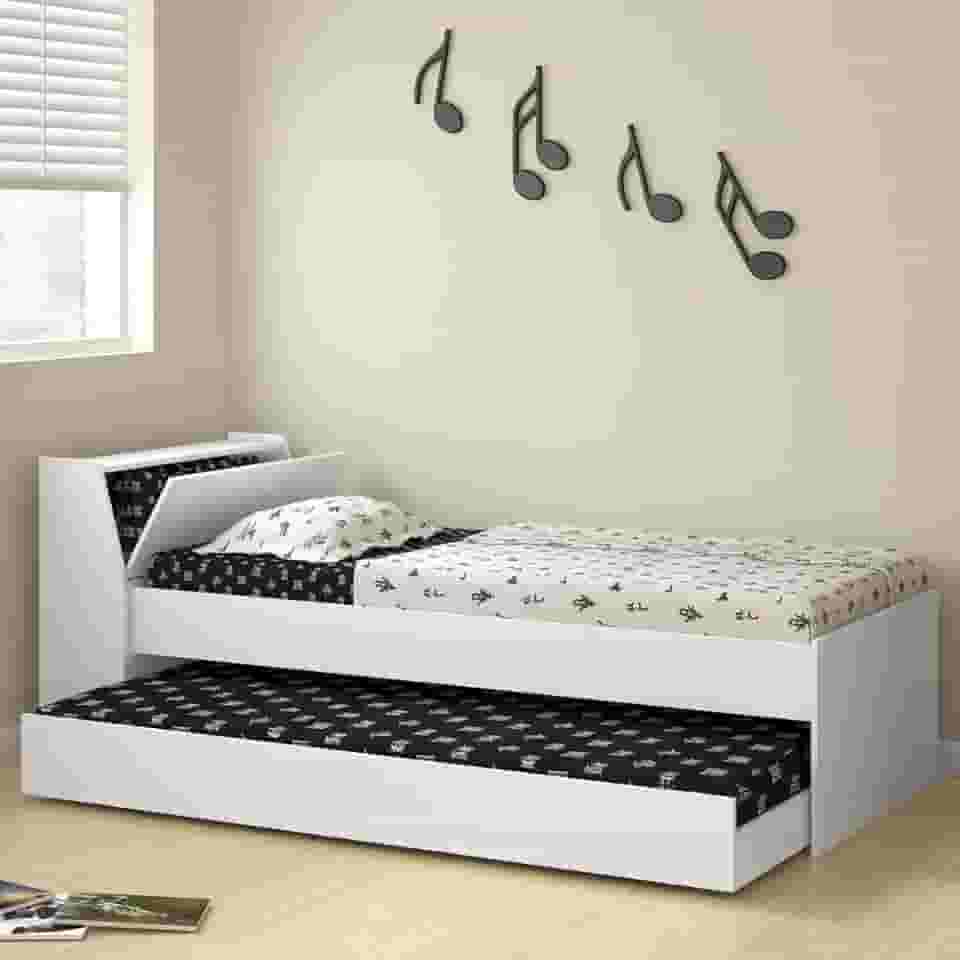 Ditalia Moveis Cama Dupla de madeira, braca
