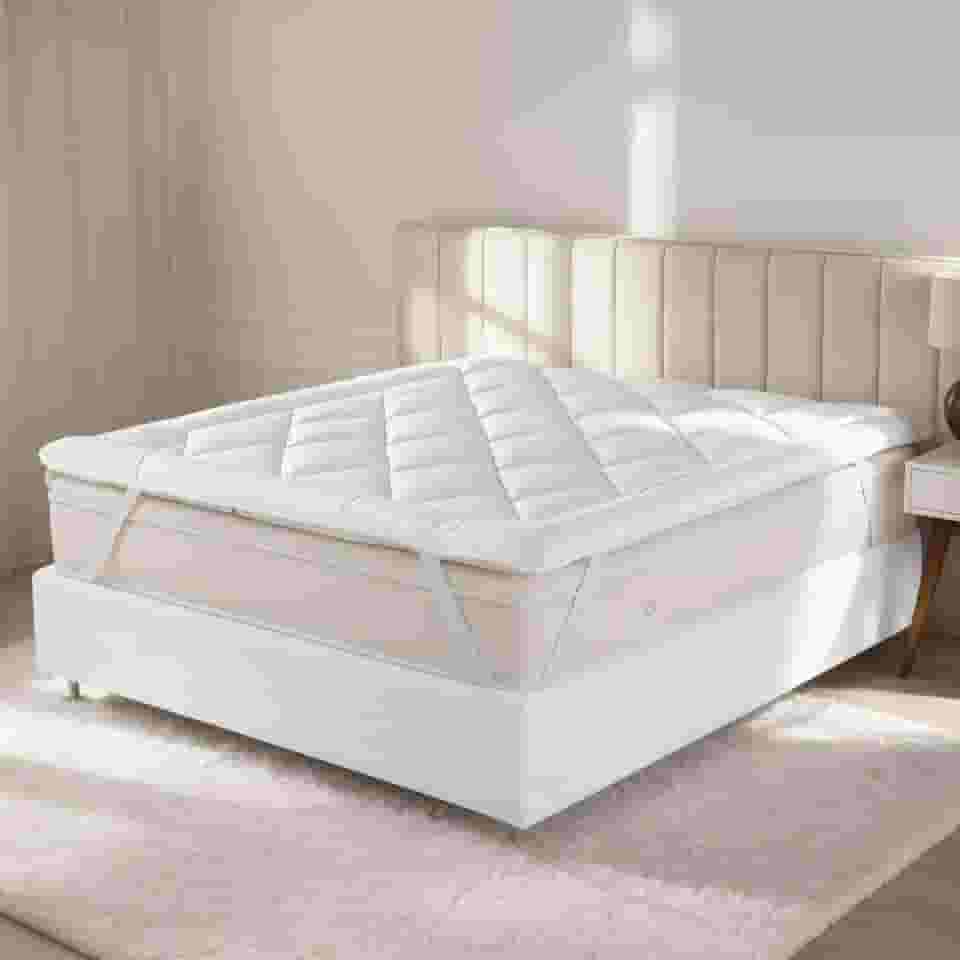 Pillow Top Casa Dona Extra Macio 5cm Tecido Premium 400 Fios Antialérgico e Antiácaro Fixação com Elástico Upgrade para Seu Colchão (King)