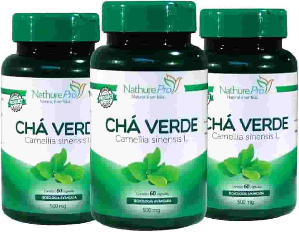 Kit 3 Chá Verde 60 Cápsulas