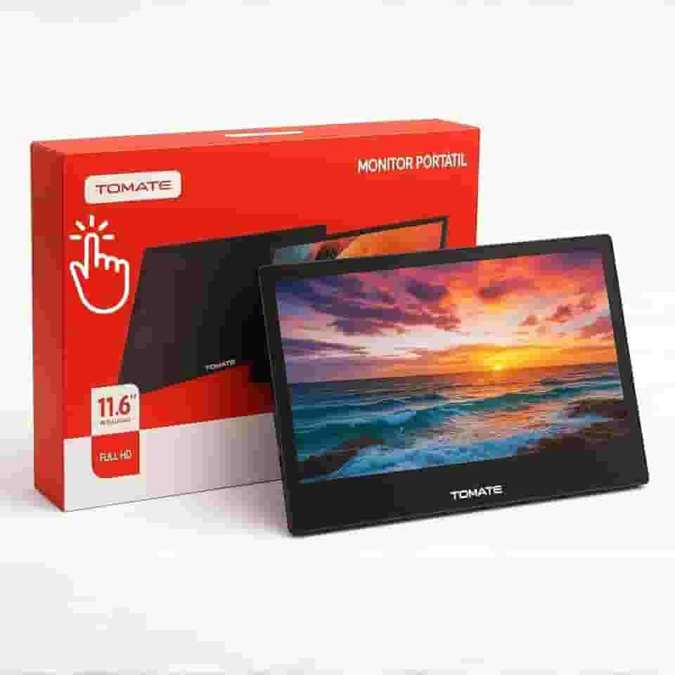 Monitor Portátil Touchscreen 11.6" 60Hz Resolução HD para Entretenimento e Trabalho