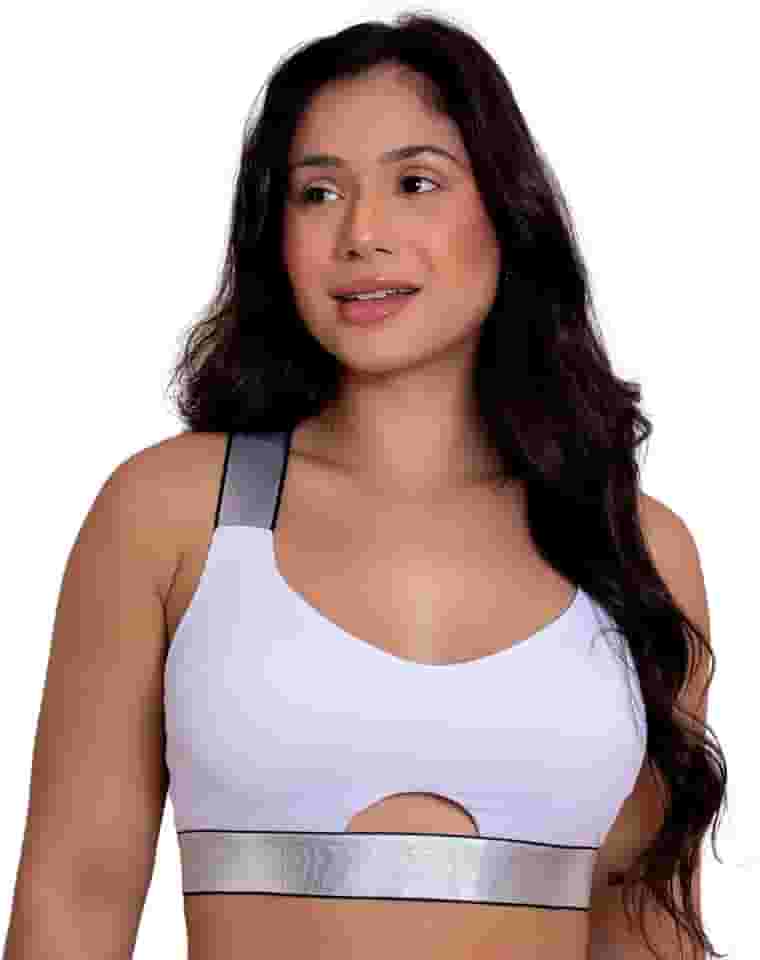 Top Academia Fitness Básico Sutiã Esportivo Alta Sustentação Bojo Removível