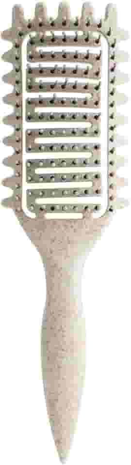 Escova definidora de cachos, melhor escova de cabelo cacheado 2024, escova de cabelo ventilada para desembaraçar, modelar e definir cachos para mulheres e homens menos puxados (bege)