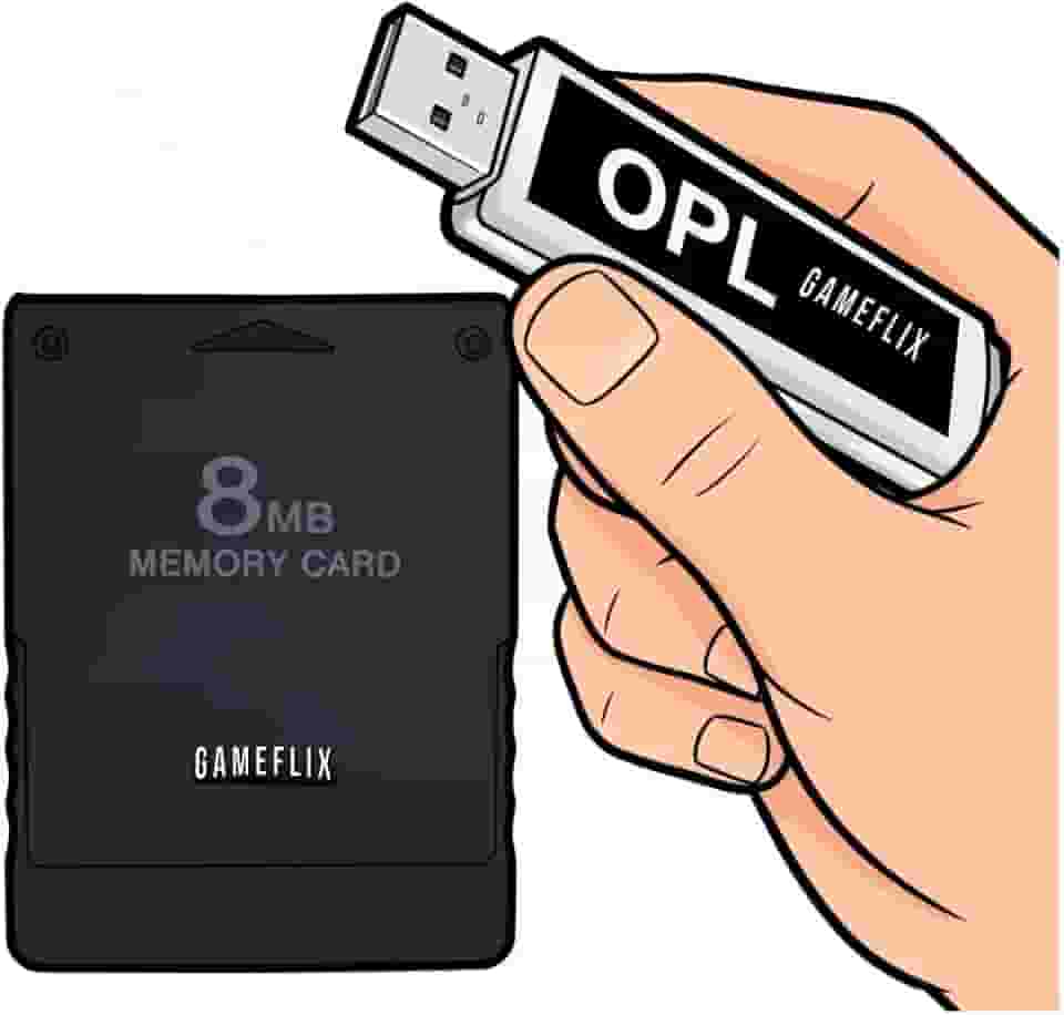 Kit PlayStation 2 com Memory Card, OPL e PenDrive 64GB