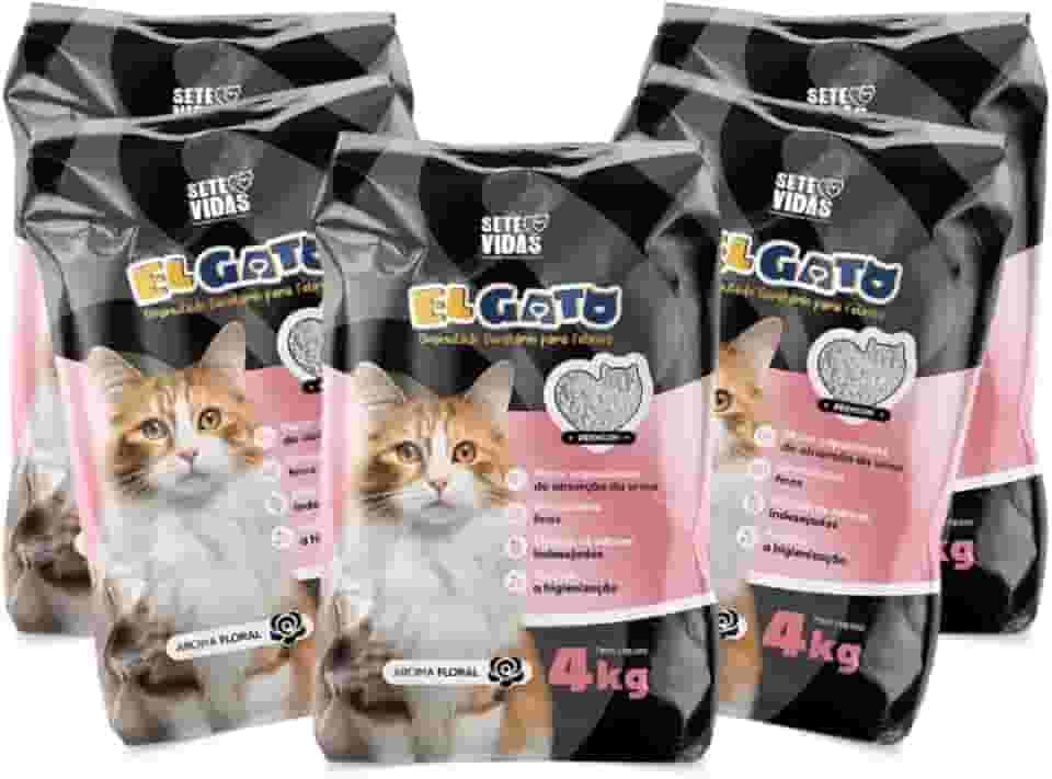 Areia Higiênica para Gatos EL Gato Linha Primium Anti Odor 100% Natural (Floral - 20Kg)