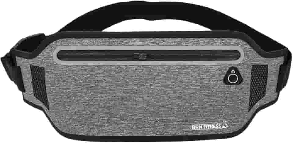 Pochete Esportiva Slim BRN FITNESS – Lycra Impermeável, Corrida, Ciclismo, Trilha, Viagem, Doleira, Porta Documentos, Leve e Discreta, Alça Ajustável 40cm