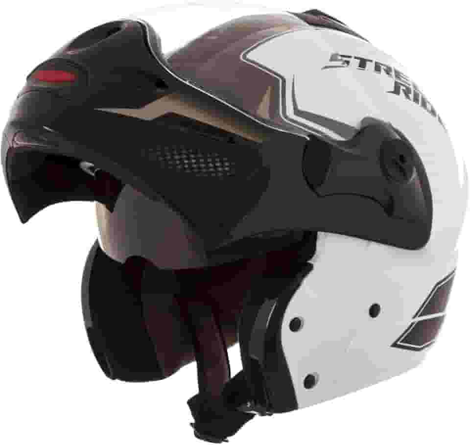 Capacete de Moto Mixs MX Captiva Route Brilhante Com Viseira Interna Solar Óculos de Sol Articulado Escamoteável Robocop Cinza Com Cinza