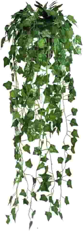 Vaso com Folhagem Pendente de Heras Trepadeira Artificial Folhas Caídas