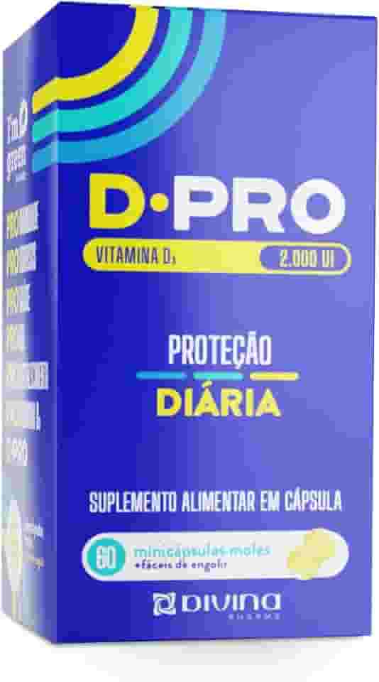 Vitamina D 2000 ui 60 Minicápsulas Softgel - D.Pro - Imunidade e Antioxidante