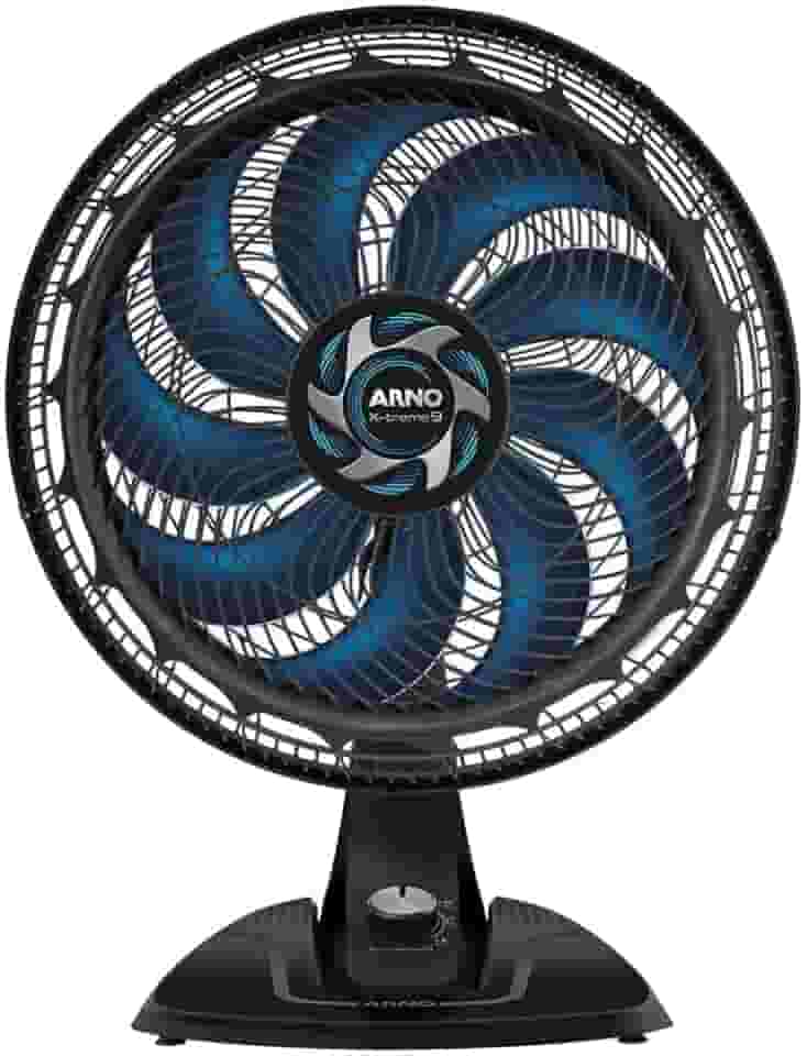 Ventilador de Mesa Arno X-TREME 9 40cm VE90, 160W, 9 Pás, 3 Velocidades, Oscilação 80º, Power Zone, Modo Sono Tranquilo, 220V
