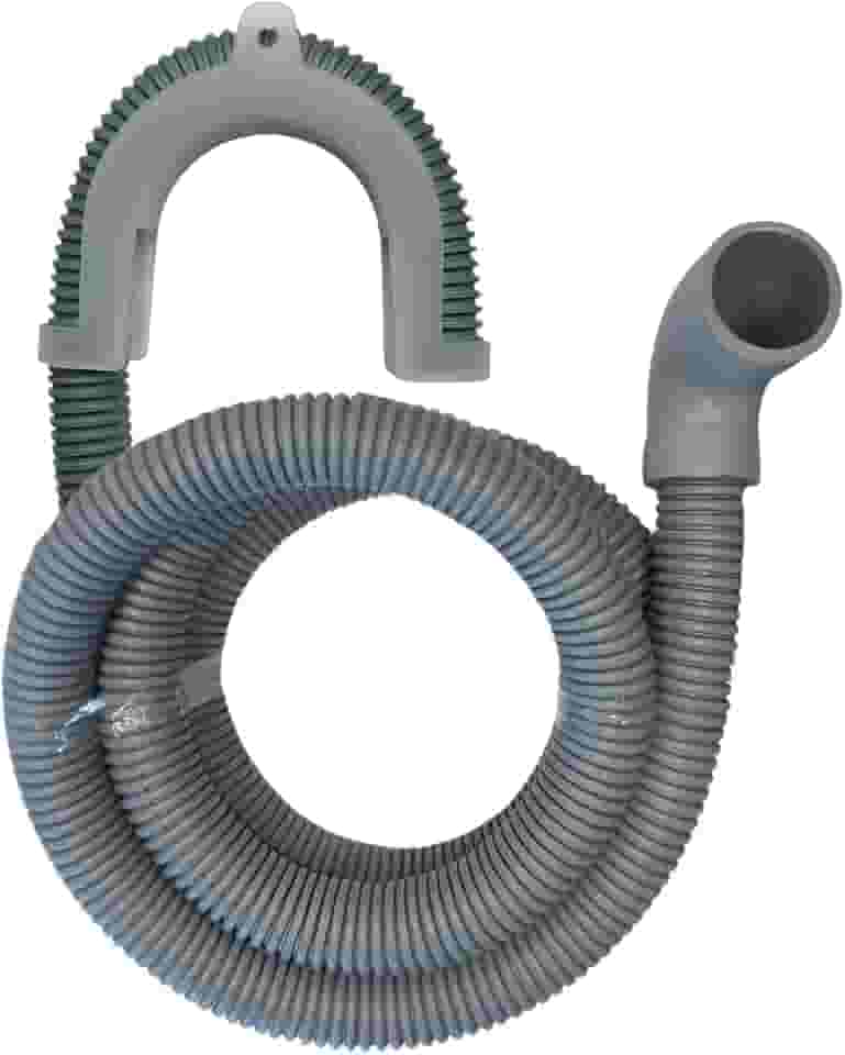 Mangueira Saída Água Máquina De Lavar Universal 2m Metros Cinza Com Suporte | Ledmang