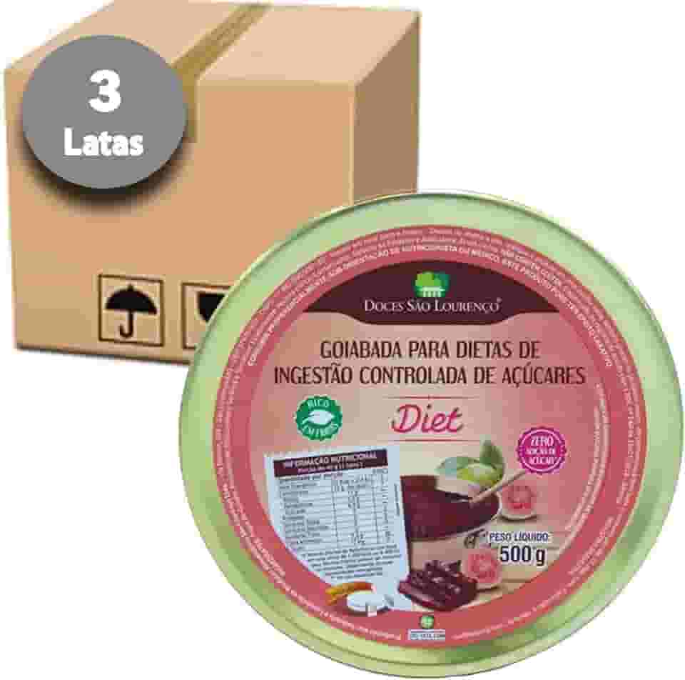 3x Goiabada Diet Lata São Lourenço 500g