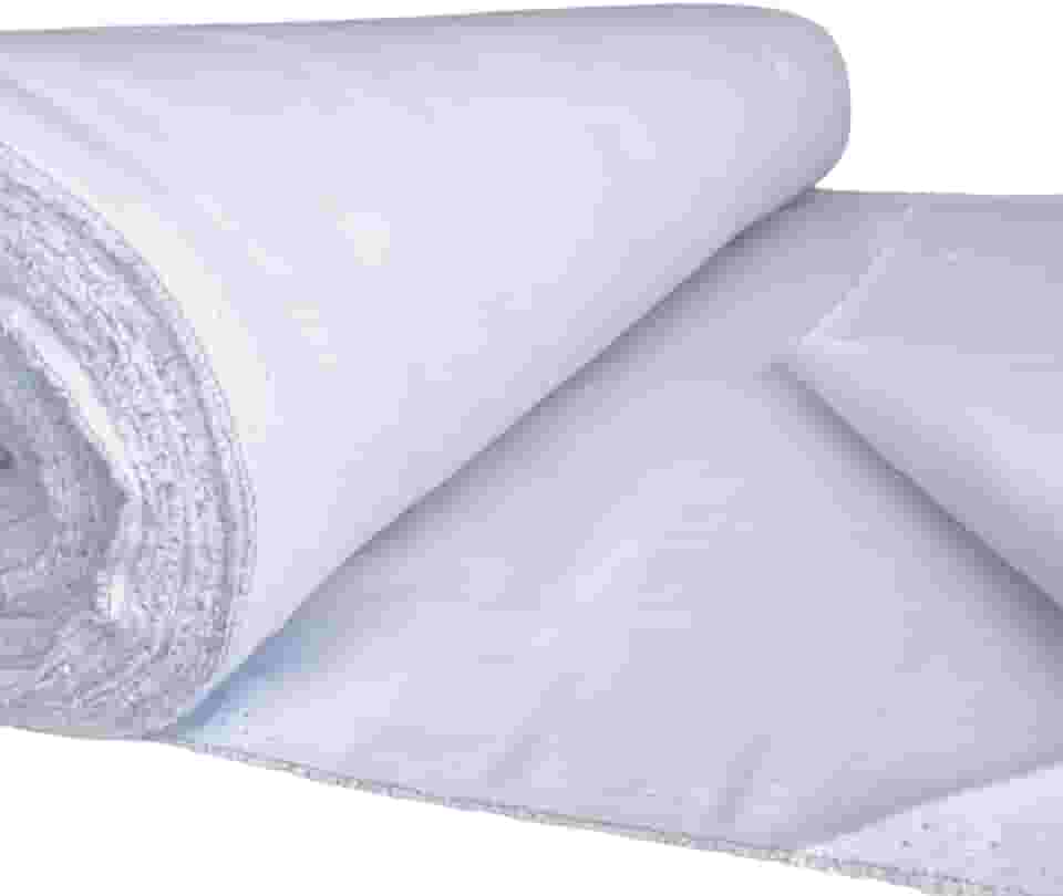 Tecido Alvejado Pano De Prato, Rolo 10 Metros 70cm Largura 10 Metros de comprimento 11 Trama - Cor Branco liso