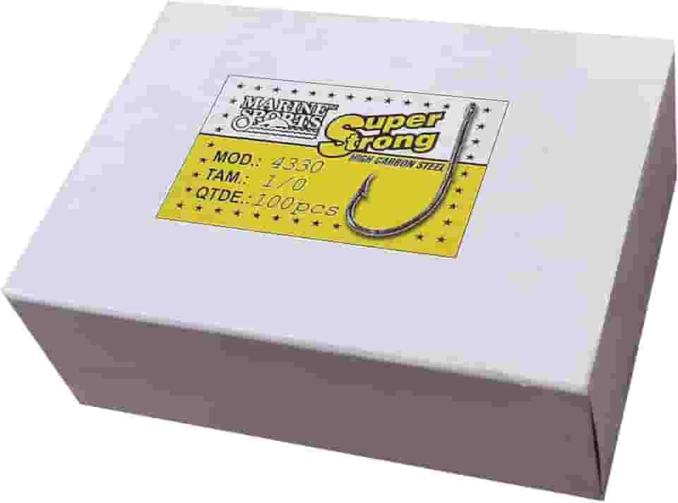 Anzol Marine Sports 4330 Tamanho Numero 1/0 Caixa 100 Pçs