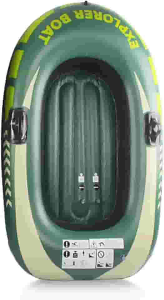 Yuwao Canoa Inflável Barco de Pesca Diversão de Verão Barco Canoa Caiaque para Uma Pessoa Verde PVC