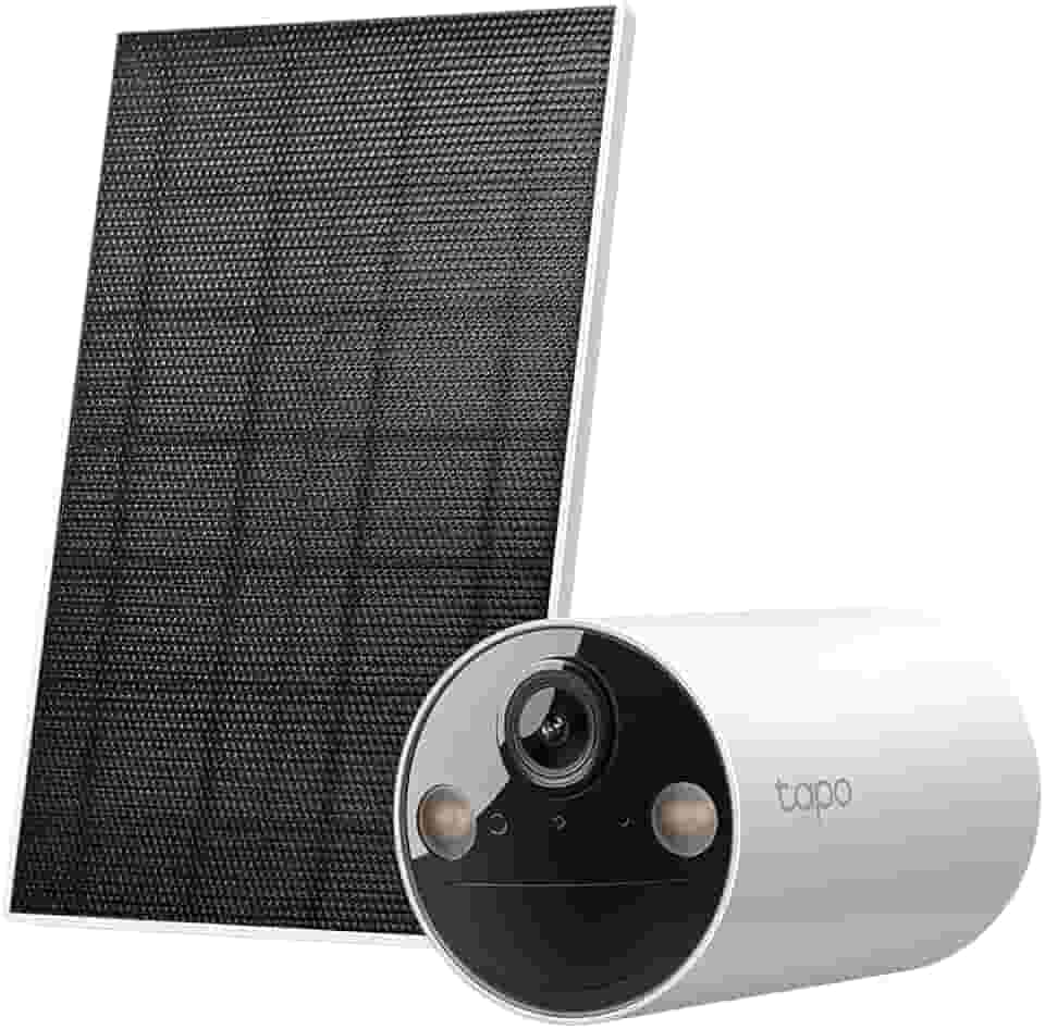 Tapo C410 KIT com bateria Wi-Fi para interiores/exteriores, 2K, 3 MP, 6400 mAh, deteção de pessoas por IA, visão noturna a cores, sem necessidade de hub, compatível com painel solar.