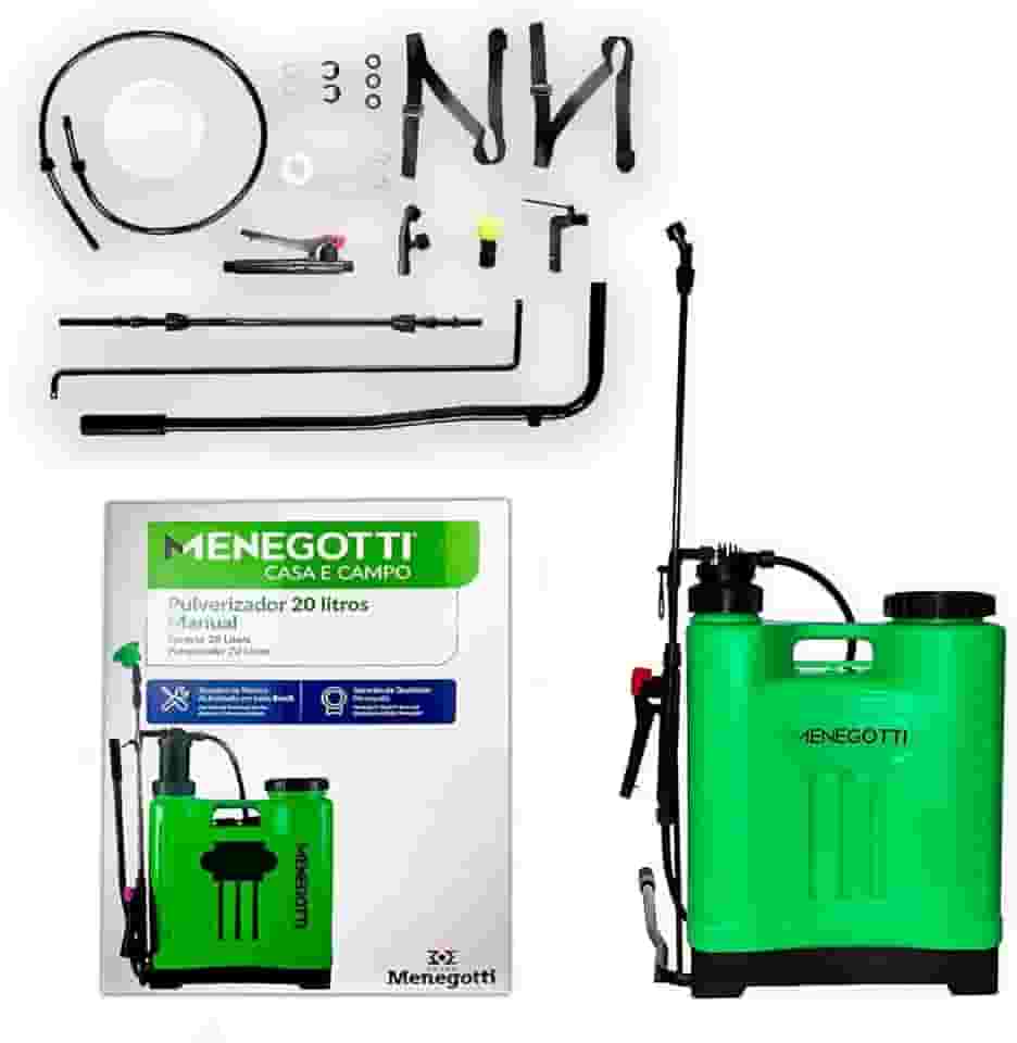 Pulverizador Costal Manual 20L Menegotti Para Aplicação Defensivos Agrícolas Original - 20L MANUAL