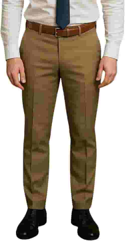 Calça Social Masculina Slim Oxford Calça de Terno Social Marrom Esverdeado