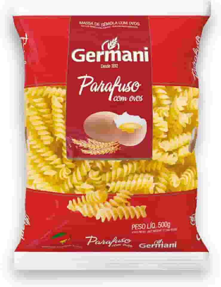 Germani Alimentos Macarrão Parafuso Com Ovos Germani 500G Massa Parafuso De Sêmola Com Ovos Pasta Fusilli All Uovo Vermelho Melhor Sabor Em Cada Garfada Receita Caseira Desde 1892