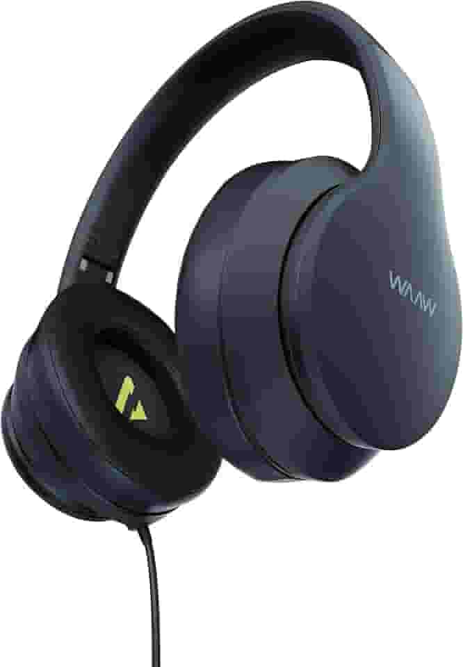 WAAW by ALOK Fone de Ouvido Headphone SENSE 100HW com Fio, Microfone, Compatível com Assistente de Voz, Design Dobrável