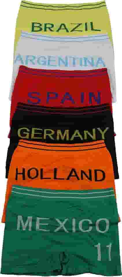 Pacote econômico com 6 cuecas boxer elásticas