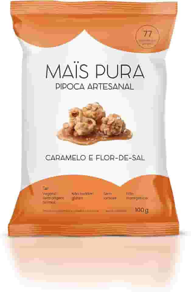 Mais Pura Pipoca Artesanal Maïs sabor Caramelo e Flor de Sal 100g