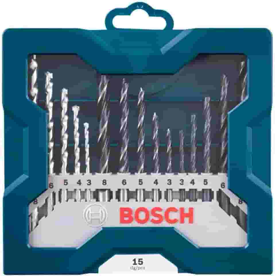 Bosch Jogo brocas alvenaria/metal/Madeira Mini X-line 15 peças