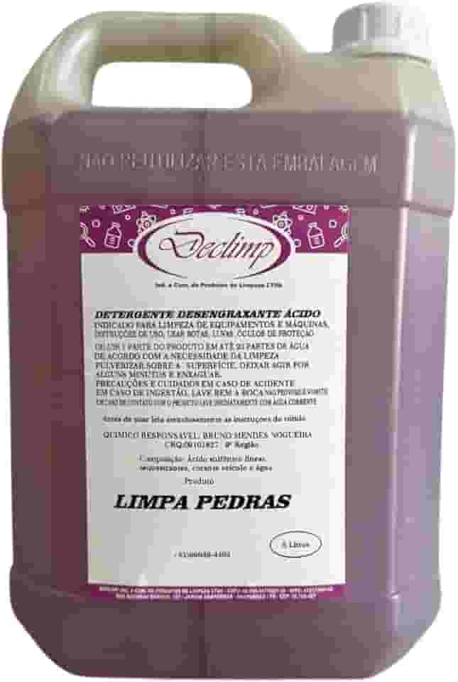 Limpa Pedras Detergente Desengraxante Ácido 5l Declimp