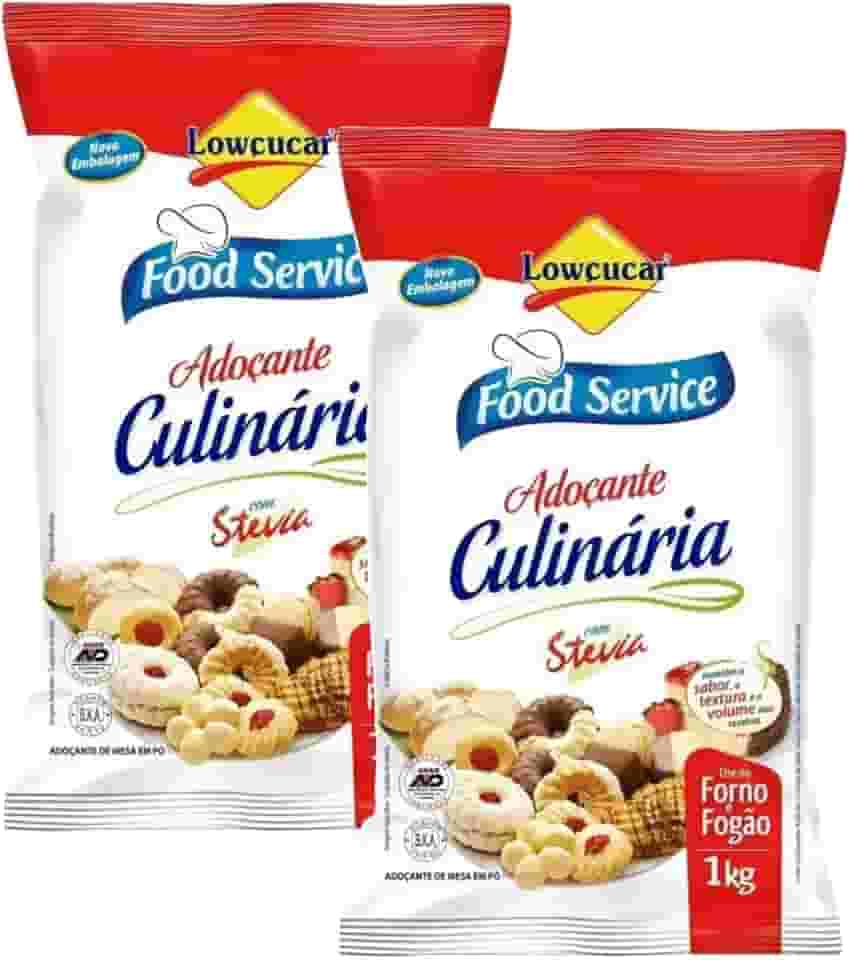 Kit 2 Adoçantes Culinário Diet P/ Bolos Pães Lowçucar 1Kg