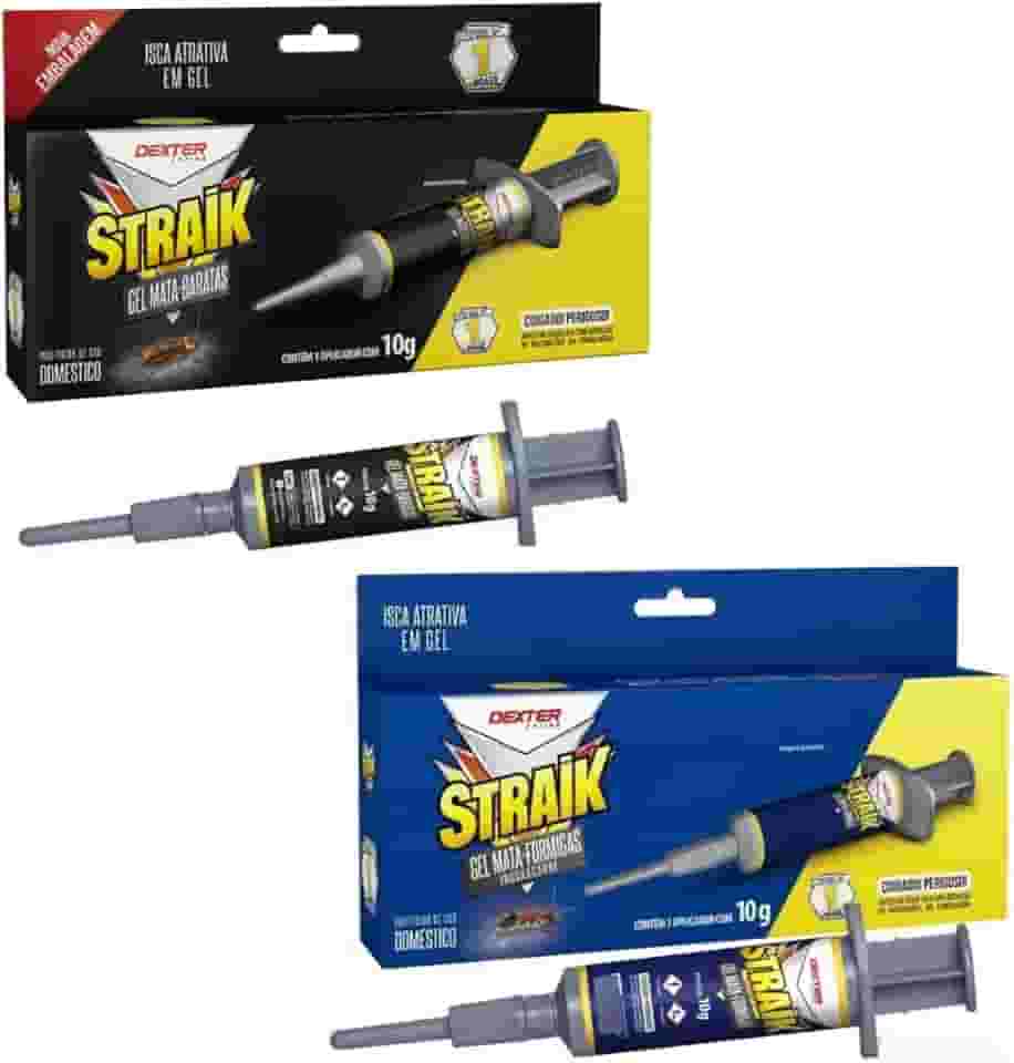 Kit Veneno Barata E Mata Formiga Gel Straik Dexter Latina