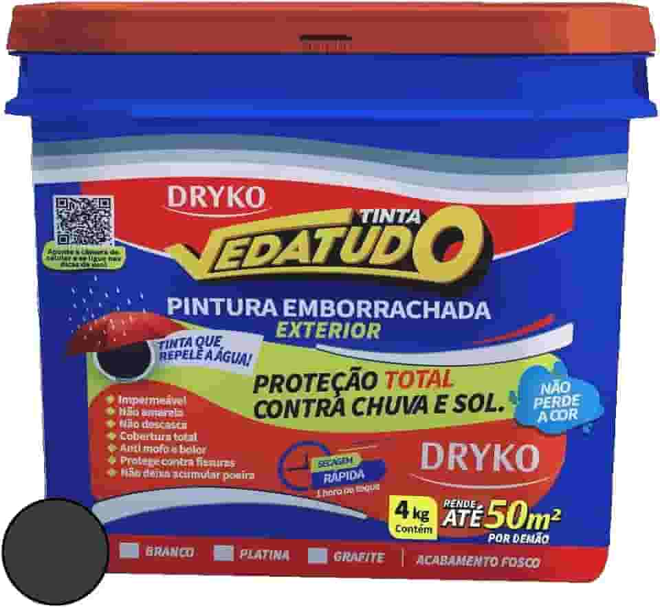 Tinta emborrachada vedatudo Grafite 4kg