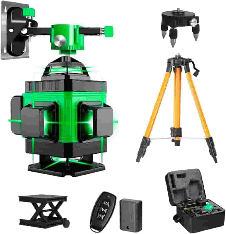 Nivel Laser 16 Linhas Recarregável Maleta Tripé Controle Remoto Completo Profissional Premium