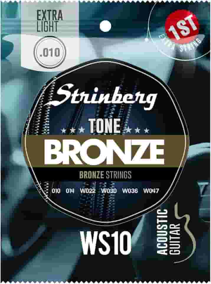 Encordoamento Cordas Violão Aço Strinberg 010 Ws10 C/Nf