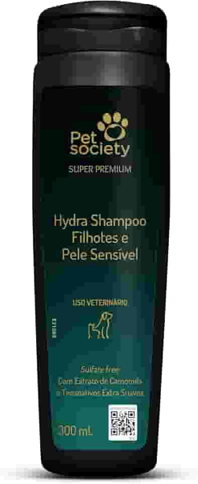 Pet Society Super Premium Shampoo Filhotes e Pele Sensível Para Cães e Gatos - 300 mL