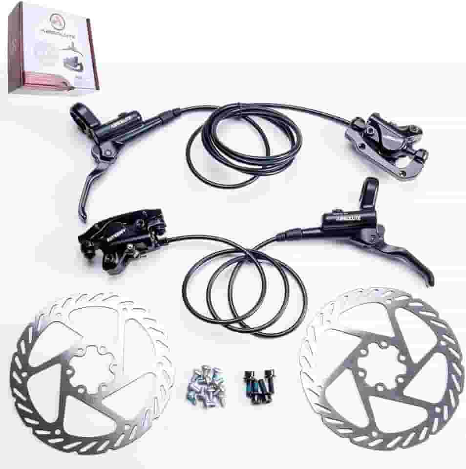 Kit Freio A Disco Hidráulico Bike Com Rotor 160mm Absolute