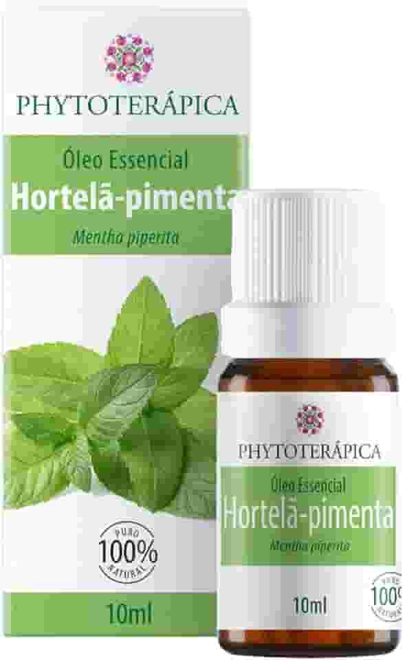 PHYTOTERAPICA- Óleo Essencial Hortelã Pimenta, Menta -Para Difusor, Massagem, Aromaterapia -Expande pensamentos, revigora mente, ajuda na concentração,eleva energia -100% Puro, Natural -Mentolado,10ml