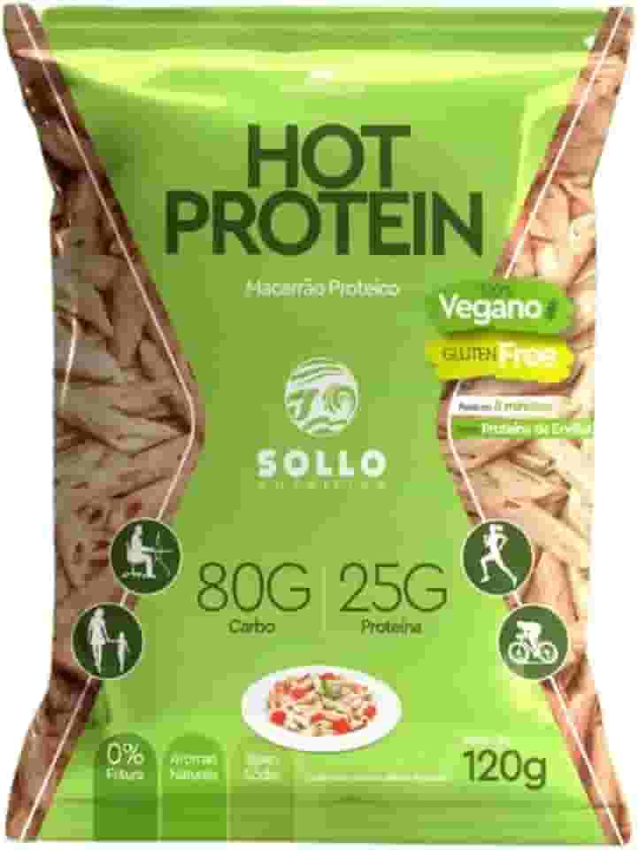 Macarrão Hot Protein Sem Glúten e Vegano120g (com Proteína de Ervilha - 25g de Proteína) - Sabores (Alho Poró)