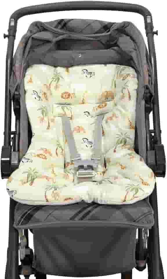 Capa para Carrinho de Bebê com Estampada Universal 100% Algodão (Safari Verde)