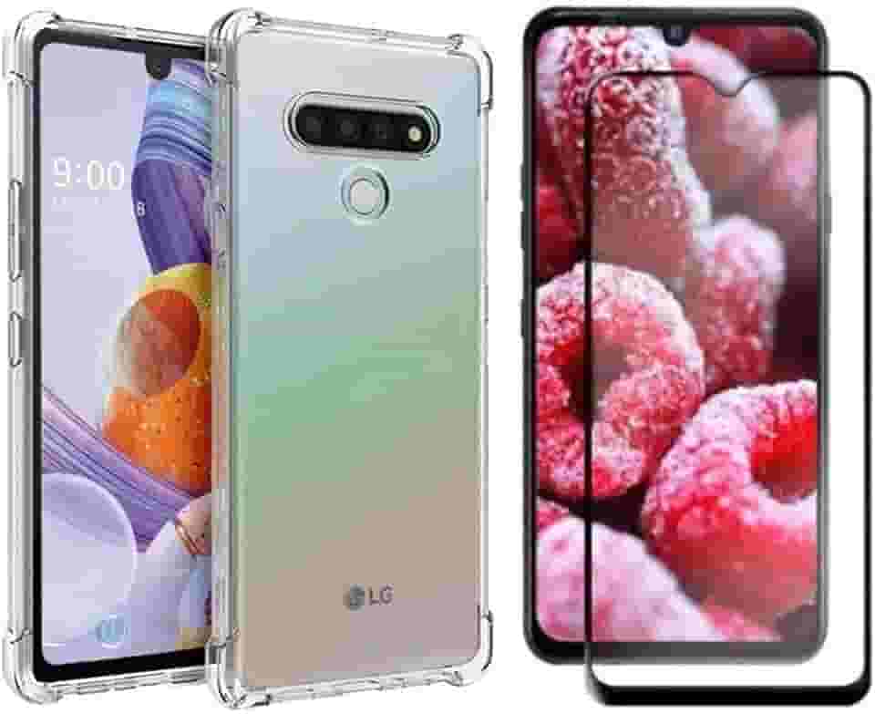 Capinha Silicone Antichoque e Película Vidro 3D Compatível com LG K41S