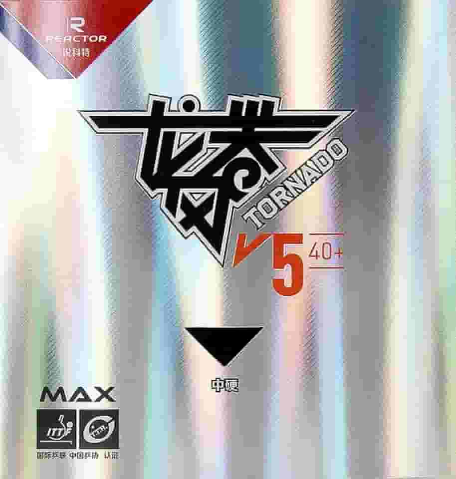 Borracha Reactor Tornado V5 40+ Tensionada para Raquete de Tênis de Mesa Ping Pong Profissional, Aprovado ITTF