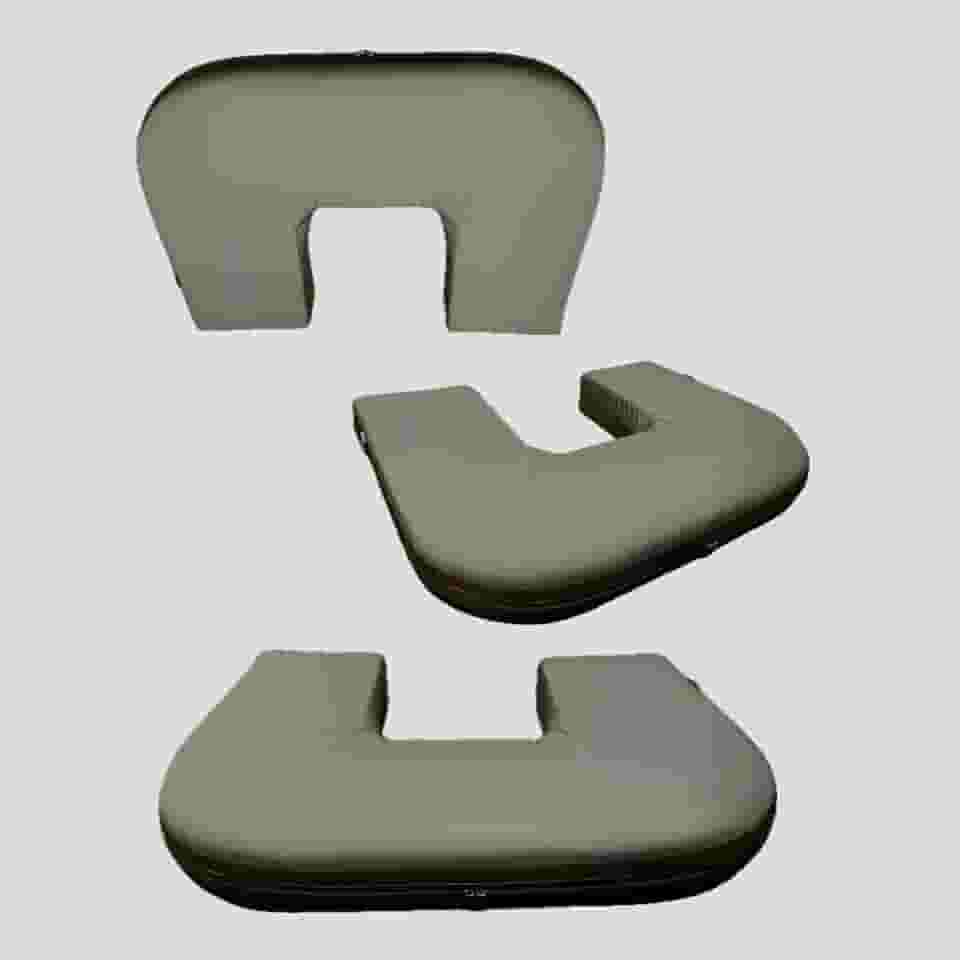 Almofada Amamentação Grande Cinza Gêmeos