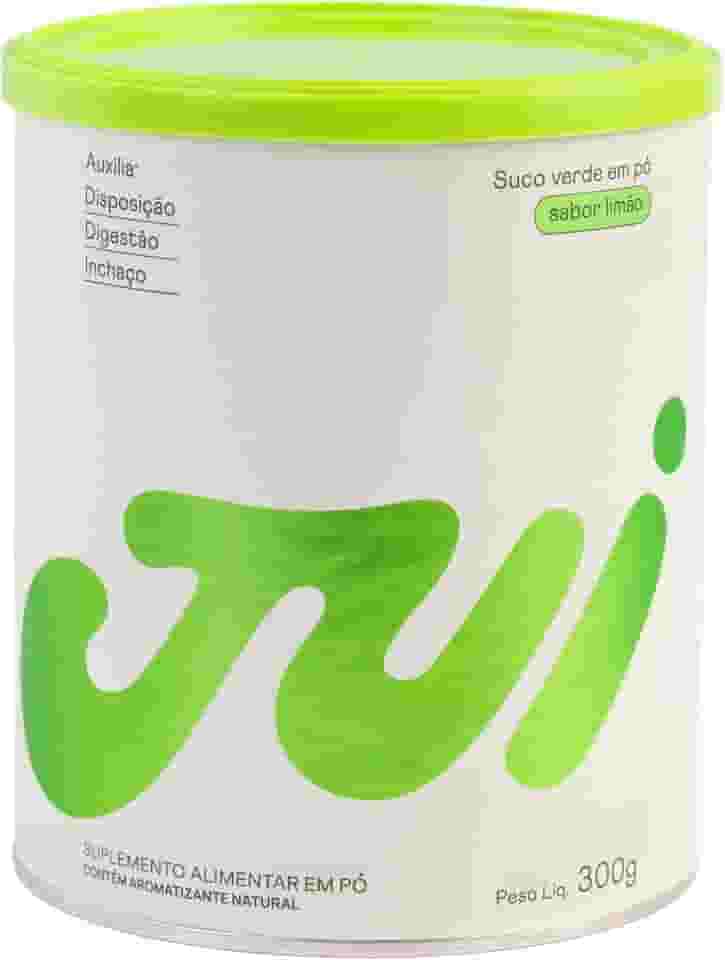 Jui Suco Verde em Pó Sabor Limão 30 Doses, Vegano, 100% Natural, Sem Lactose, Sem Glúten, Sem Açúcar, Para Inchaço e Saúde Intestinal