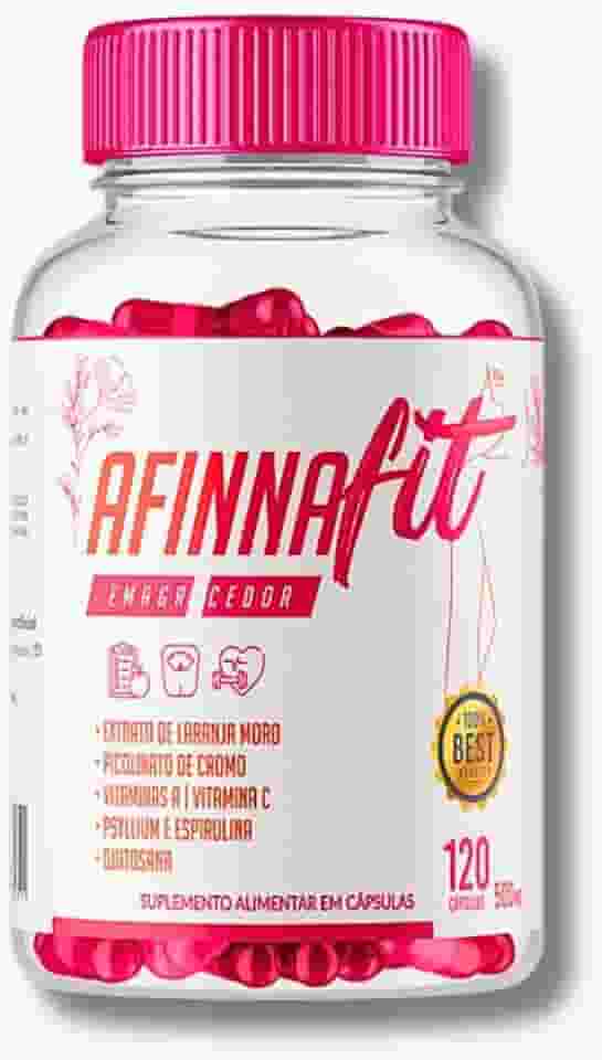 AfinnaFit Premium - Psyllium, Morosil Laranja Moro, Picolinato de Cromo, Spirulina, Quitosana e Vitaminas A & C - 120 Cápsulas 500mg