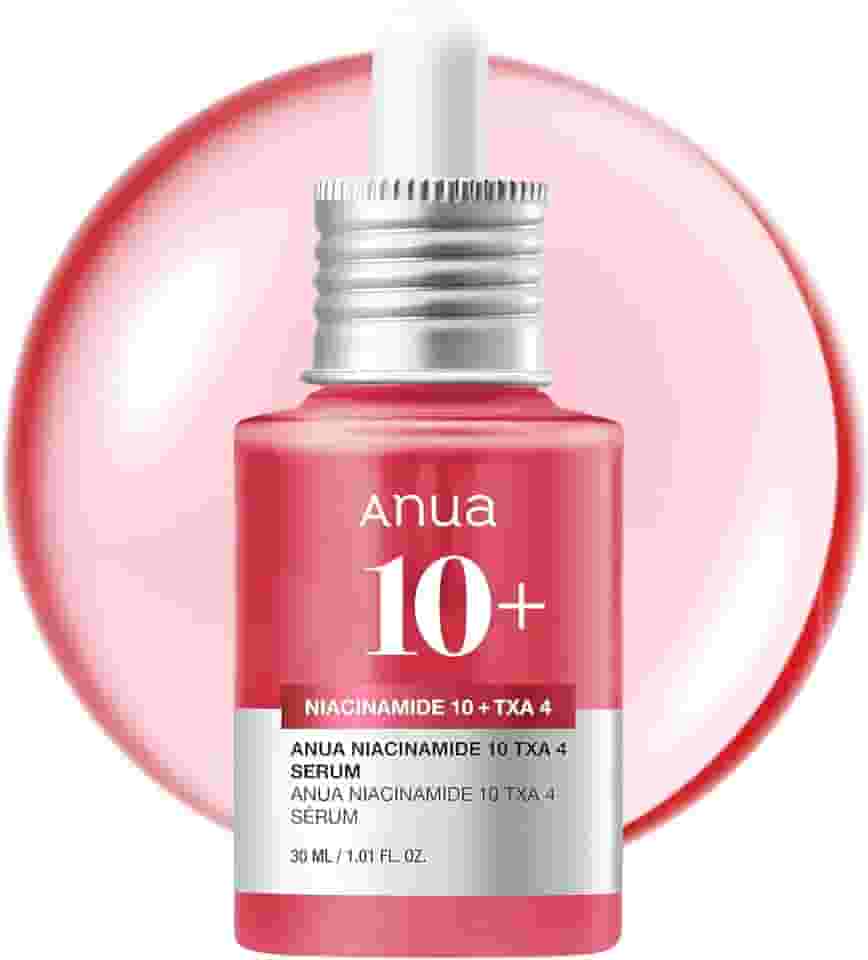 ANUA Niacinamida 10 + Txa 4 Serum, Ácido Hialurônico, Ácido Tranexâmico, Vitamina B12, Sérum Facial Para Pele De Vidro, Clareadora, Tez Radiante Com Cor Natural, Cuidados Com A Pele Coreana (30Ml /1