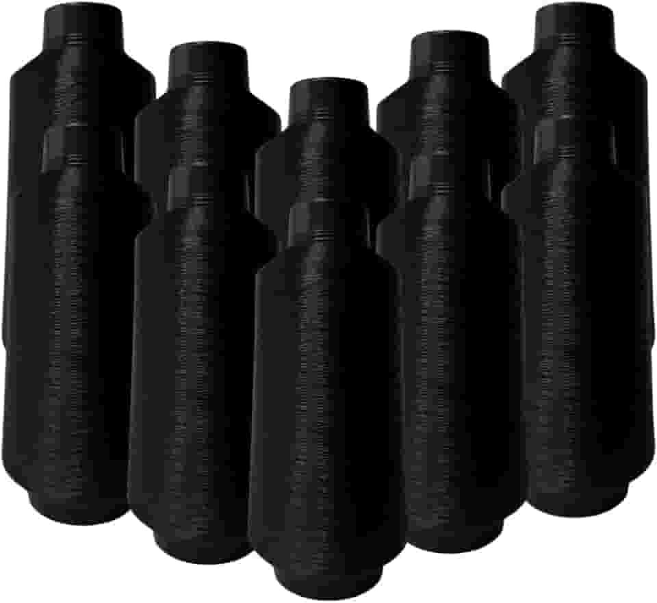 Kit Fio Overloque 500g - 10 Cones Branco Ou Preto (Preto)