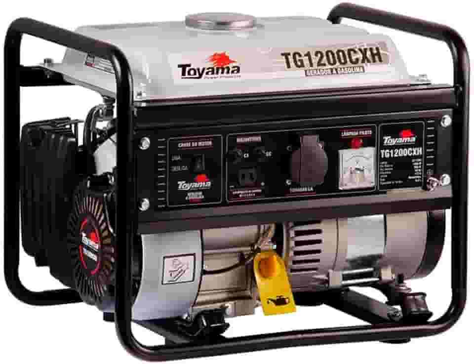 GERADOR TOYAMA GASOLINA TG1200CXH MONOFASICO 220V 1100W PARTIDA MANUAL COM SENSOR DE OLEO