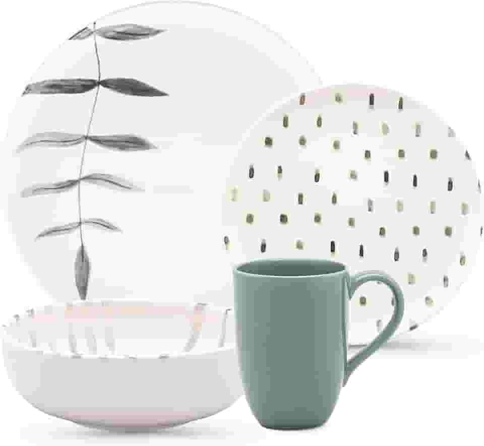 Oxford Aparelho De Jantar 16 Peças Flat Samambaia